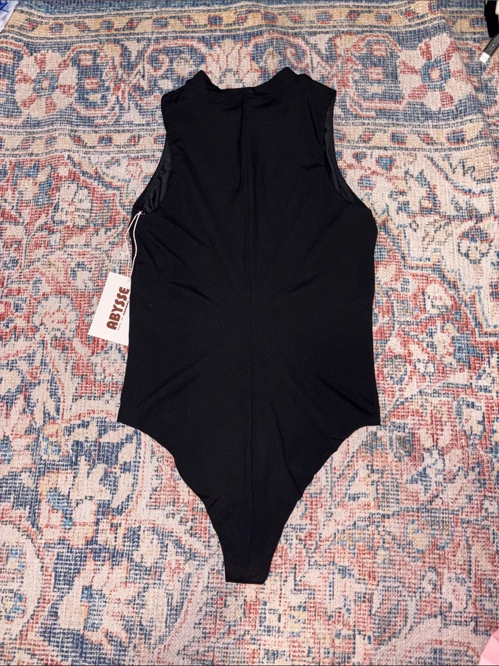 Abysse Cooper One Piece Swimsuit in Jet Rib SZ L NWT